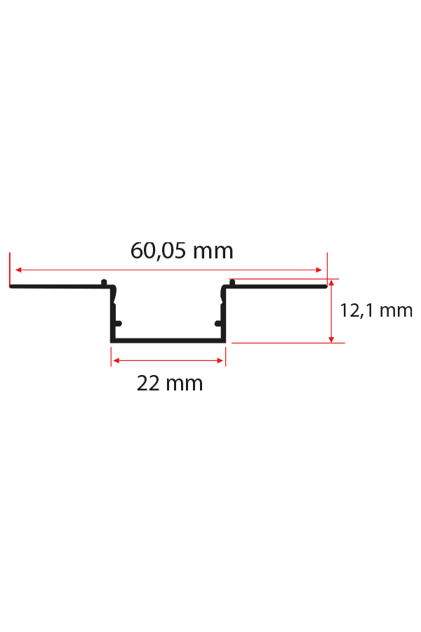 2 cm Alüminyum Alçıpan Led Profil 2 cm Alüminyum Alçıpan Led Profil